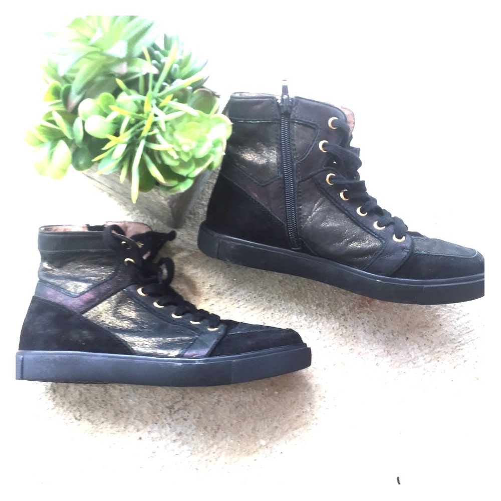 High top sneakers Jean Michel Cazabat Sz 7.5 Black